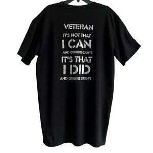 Veteran - Unisex, US marine, Patriot, USA Black T-shirt  large